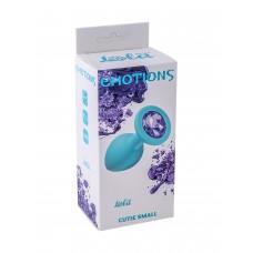 Анальная пробка Emotions Cutie Small Turquoise light purple crystal 4011-05Lola