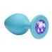 Анальная пробка Emotions Cutie Small Turquoise light purple crystal 4011-05Lola