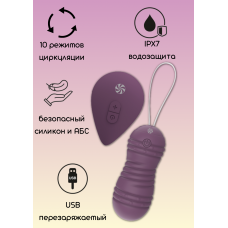 Виброшарики с циркуляцией на пульте управления Take it Easy Ray Purple 9021-11lola