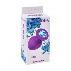 Анальная пробка Emotions Cutie Large Purple light blue crystall 4013-05Lola