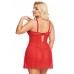 Комбинация и стринги SoftLine Collection Berta, красный, XXL