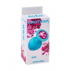 Анальная пробка Emotions Cutie Large Turquoise pink crystal 4013-03Lola