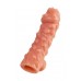 Насадка реалистичная KOKOS COCK SLEEVE с дополнительной стимуляцией, TPE, телесная, 15.6 см