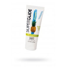 Съедобная смазка на водной основе HOT Superglide для орального секса со вкусом ананаса, 75 мл