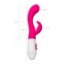 Вибратор с клиторальным стимулятором A-Toys by TOYFA Nessy, силикон, розовый, 20 см