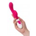 Вибратор с клиторальным стимулятором A-Toys by TOYFA Nessy, силикон, розовый, 20 см