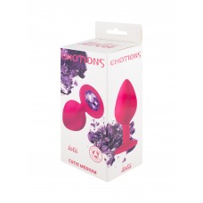 Анальная пробка Emotions Cutie Medium Pink dark purple crystal 4012-02Lola