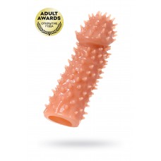 Насадка реалистичная KOKOS EXTREME SLEEVE с дополнительной стимуляцией, TPE, телесная, 14.7 см