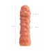 Насадка реалистичная KOKOS COCK SLEEVE с дополнительной стимуляцией, TPE, телесная, 15.6 см