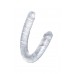 Фаллоимитатор двусторонний TOYFA Basic Double Dildo, TPR, прозрачный, 40 см