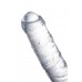Фаллоимитатор двусторонний TOYFA Basic Double Dildo, TPR, прозрачный, 40 см