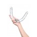 Фаллоимитатор двусторонний TOYFA Basic Double Dildo, TPR, прозрачный, 40 см