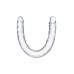Фаллоимитатор двусторонний TOYFA Basic Double Dildo, TPR, прозрачный, 40 см