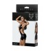 Платье Glossy JULIE из материала Wetlook с красной шнуровкой, черный, М