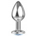 Анальная пробка Diamond Light blue Sparkle Large 4010-04Lola