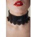 Изящный ошейник с кружевом Black BDSM Light  810007ars