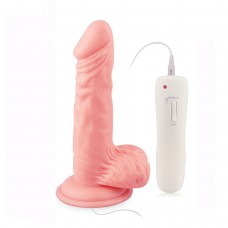 Вибратор телесный 7" Vibrating Dong with Vibrating Balls 84014-fleshHW