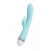 Вибратор с клиторальным стимулятором Flovetta IRIS, силикон, голубой, 22 см