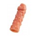 Насадка реалистичная KOKOS PENIS SLEEVE с дополнительной стимуляцией, TPE, телесная, 16.5 см