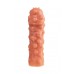 Насадка реалистичная KOKOS PENIS SLEEVE с дополнительной стимуляцией, TPE, телесная, 16.5 см