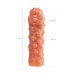Насадка реалистичная KOKOS PENIS SLEEVE с дополнительной стимуляцией, TPE, телесная, 16.5 см