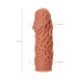 Насадка реалистичная KOKOS EXTREME SLEEVE с дополнительной стимуляцией, TPE, телесная, 15.8 см
