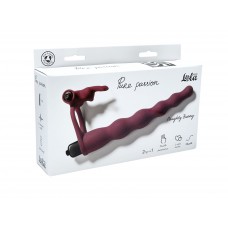 Вибронасадка для двойного проникновения Pure Passion Bunny Wine red 1202-02lola