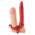 Насадка на пенис Black & Red by TOYFA с вибрацией, PVC, красный, 24 см