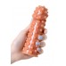 Насадка реалистичная KOKOS EXTREME SLEEVE с дополнительной стимуляцией, TPE, телесная, 14.7 см