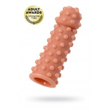 Насадка реалистичная KOKOS EXTREME SLEEVE с дополнительной стимуляцией, TPE, телесная, 14.7 см