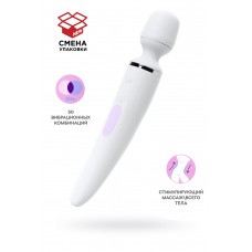 Нереалистичный вибратор Satisfyer Wand-er Woman, ABS пластик, белый, 34 см