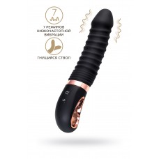 Нереалистичный вибратор WANAME D-SPLASH HURRICANE, силикон, черный, 22,5 см