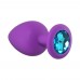 Анальная пробка Emotions Cutie Large Purple light blue crystall 4013-05Lola