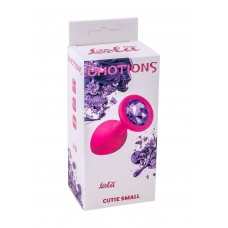 Анальная пробка Emotions Cutie Small Pink dark purple crystal 4011-01Lola