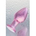 Анальная втулка Sexus Glass, стекло, розовая, 10 см, O 4 см
