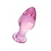 Анальная втулка Sexus Glass, стекло, розовая, 10 см, O 4 см