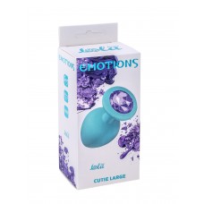 Анальная пробка Emotions Cutie Large Turquoise light purple crystal 4013-04Lola