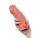 Насадка реалистичная KOKOS COCK SLEEVE с дополнительной стимуляцией, TPE, телесная, 17.6 см