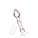 Двусторонний фаллоимитатор Sexus Glass, стекло, розовый, 17 см