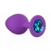 Анальная пробка Emotions Cutie Medium Purple light blue crystal 4012-05Lola