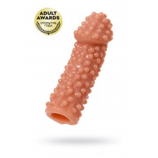 Насадка реалистичная KOKOS EXTREME SLEEVE с дополнительной стимуляцией, TPE, телесная, 14.7 см